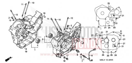 CARTER MOTEUR NT650VW de 1998